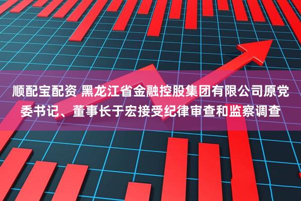 顺配宝配资 黑龙江省金融控股集团有限公司原党委书记、董事长于宏接受纪律审查和监察调查