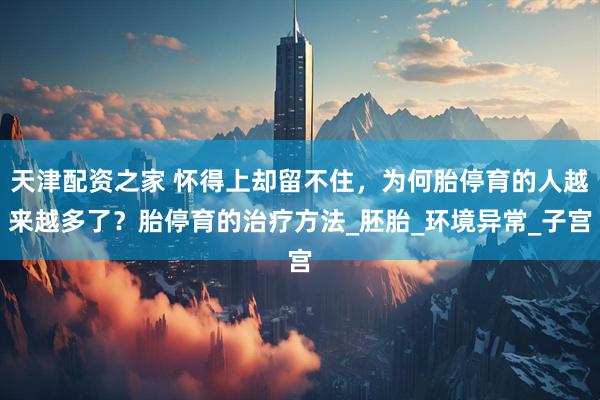 天津配资之家 怀得上却留不住，为何胎停育的人越来越多了？胎停育的治疗方法_胚胎_环境异常_子宫