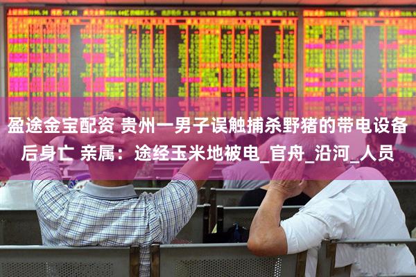 盈途金宝配资 贵州一男子误触捕杀野猪的带电设备后身亡 亲属：途经玉米地被电_官舟_沿河_人员